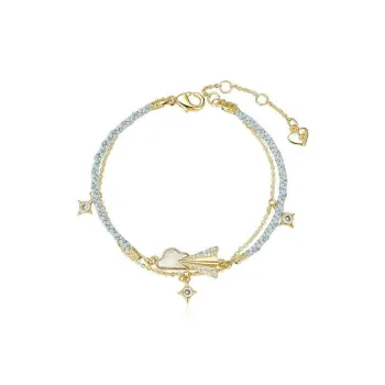 KING OF BLING 925 Sterling Silver, Mother Of Pearl Bracelets Women's Year Of The Snake Good Luck