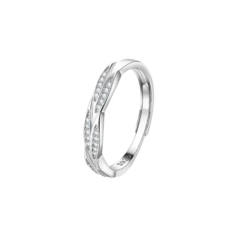 MAGICPOLE 925 Sterling Silver Zircon Rings Unisex Silver Official White Box-2