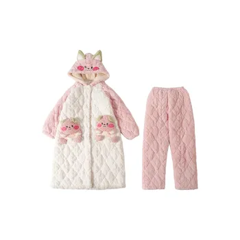 CAIHENGTONG Pajama Set Women's Apricot Pink