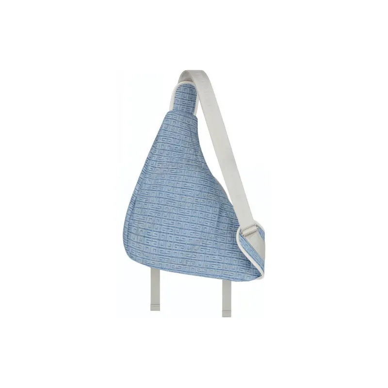 GIVENCHY G-Zip Denim Triangle Bag Sling Bag Medium Size Men's Blue-1