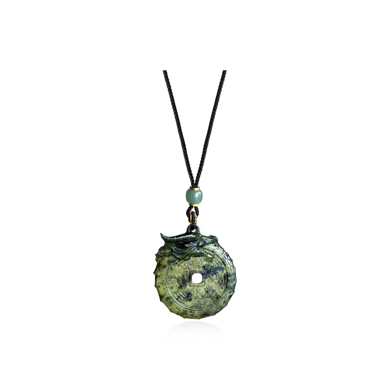 Tang Zhi Serpentine Jade Necklaces Unisex-5