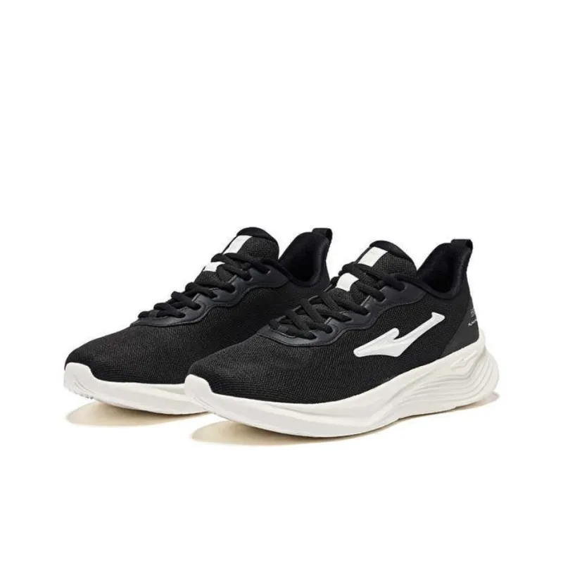 Erke Wear resistant And Lightweight Low Top Running Shoes Men's Jet Black Microcrystal White-2