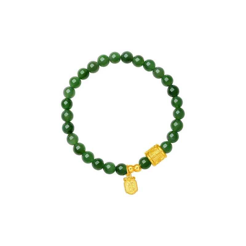 ZHOU LIU FU Hetian Jade Bracelets Jasper Women's-2