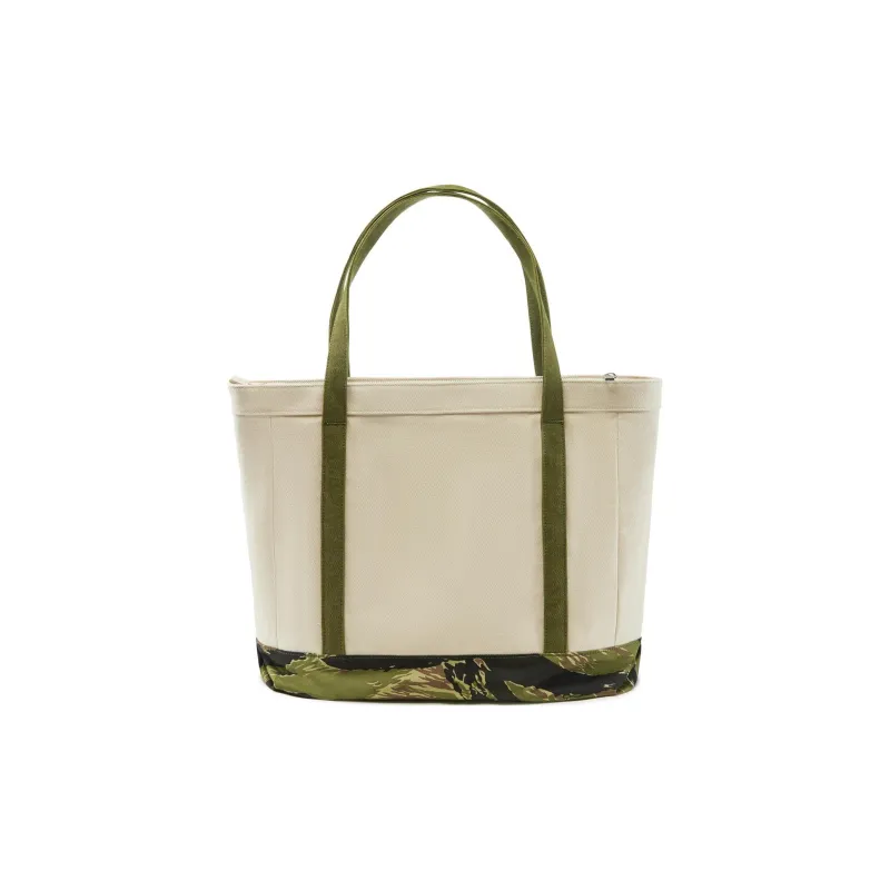 LiNing Canvas Bag, Tote Bag, Shopping Bag, Handbag Regular Unisex Ecru & Camouflage-3