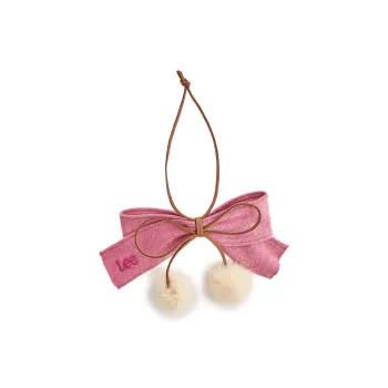 Lee Denim Plush Charm Bag Accessory Women's Rose Red