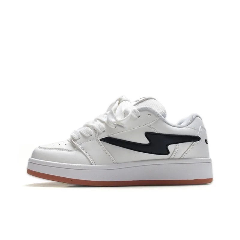ABCYLM Slip Resistant Cushioning Low Top Skateboard Shoes Unisex White Natural Rubber-0
