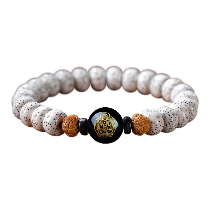 FANGYUANXIAOFU Star Moon Bodhi Seeds Single Wrap Beaded Bracelet Unisex-19