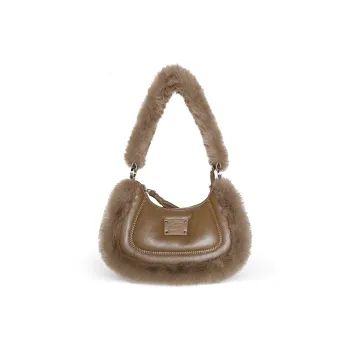 VFVF BAG OFFICAL PU Shoulder Bag Women's White/Pink/Brown