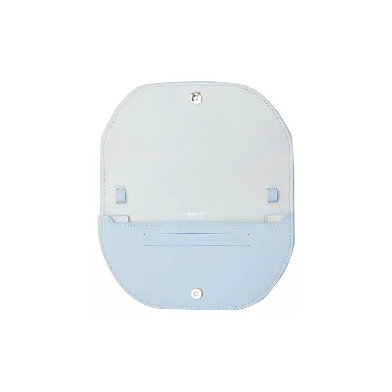 Burberry Calfskin Mia Bag Half Moon Bag Portable Handheld Shoulder Bag Mini Women's Light Blue-5