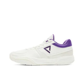 PEAK Taichi Oukou Cushioning Rebound Wear Resistant Slip Resistant Low Top Basketball Shoes Men's Ivory Purple