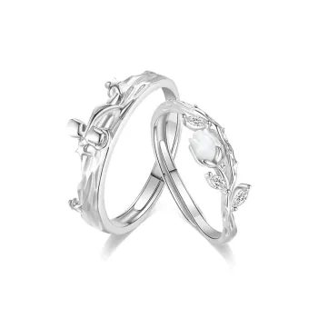 DVNRR S 999 Fine Silver Rings Unisex Gift Box Set For Anniversary Gift
