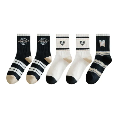 Lan Miao Mid Calf Socks Men's 5 Pack