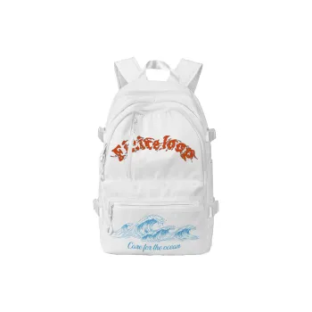 FINITE LOOP Bottle Eco Friendly Cloth Backpack Unisex White