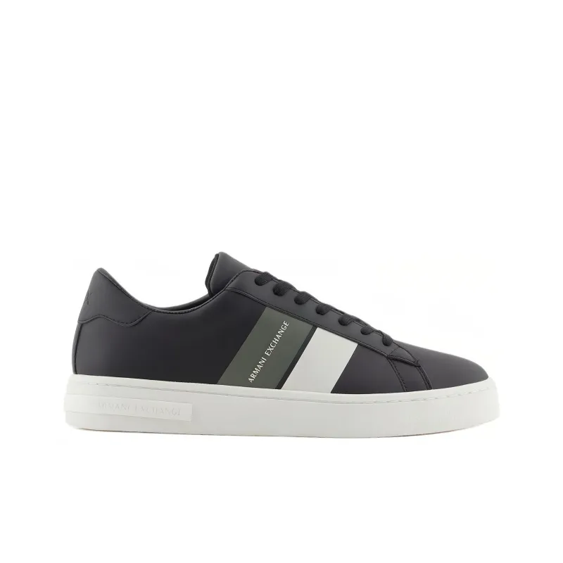 ARMANI EXCHANGEAE Low Top Skateboard Shoes Men's Black-1
