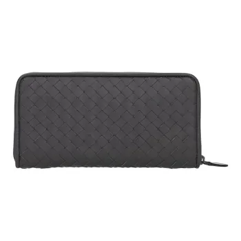 Bottega Veneta Leather Wallet Women's Gray
