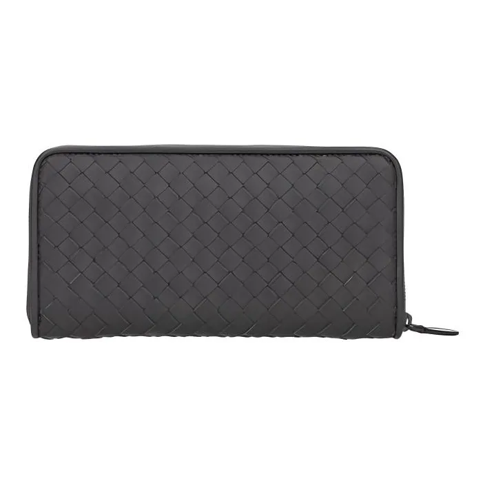 Bottega Veneta Leather Wallet Women's Gray-0