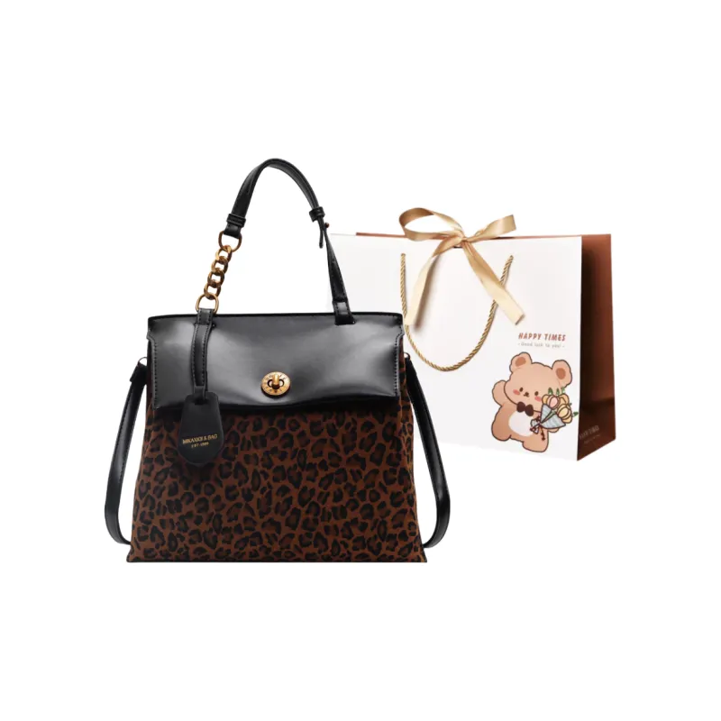 ERANGBEAR PU Backpack Regular Women's Coffee Brown Black-9
