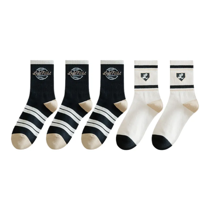 Lan Miao Mid Calf Socks Men's 5 Pack-4