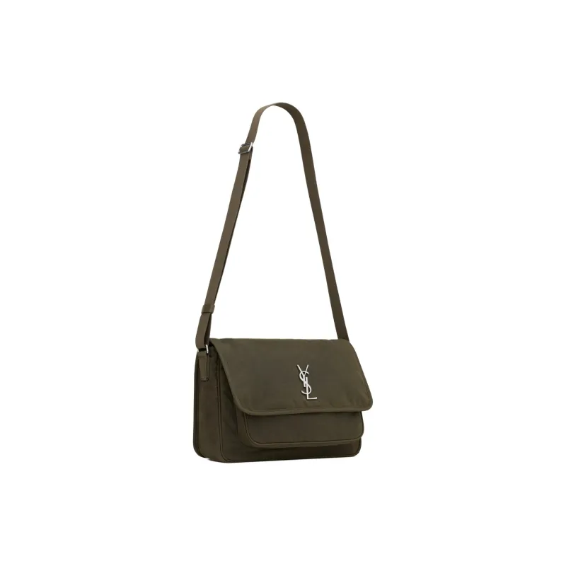 SAINT LAURENT Niki Cotton Shoulder Bag Crossbody Bag Men's Dark Khaki-1