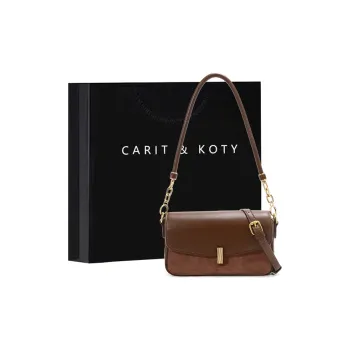 Carit&Koty Polyurethane Synthetic Leather Shoulder Bag Women's Coffee