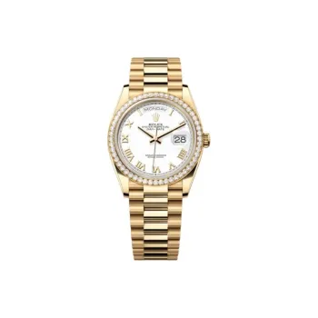 ROLEX Automatic Mechanical Movement Men's Watches Watch 36mm White Dial Gold Watch Case 18ct Gold Strap
