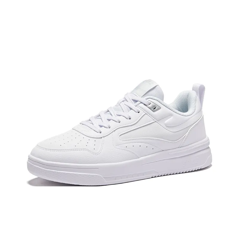 Erke Uninhibited Anti Slip Wear Resistant Low Top Skateboard Shoes Men's Erke White-2
