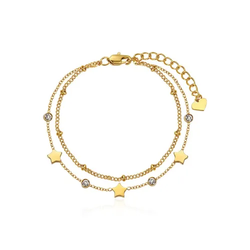 KING OF BLING Titanium Steel Zircon Bracelets Women's Year Of The Snake Good Luck