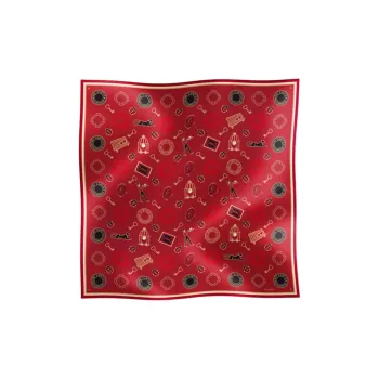 CARTIER Silk Silk Scarves Unisex Burgundy