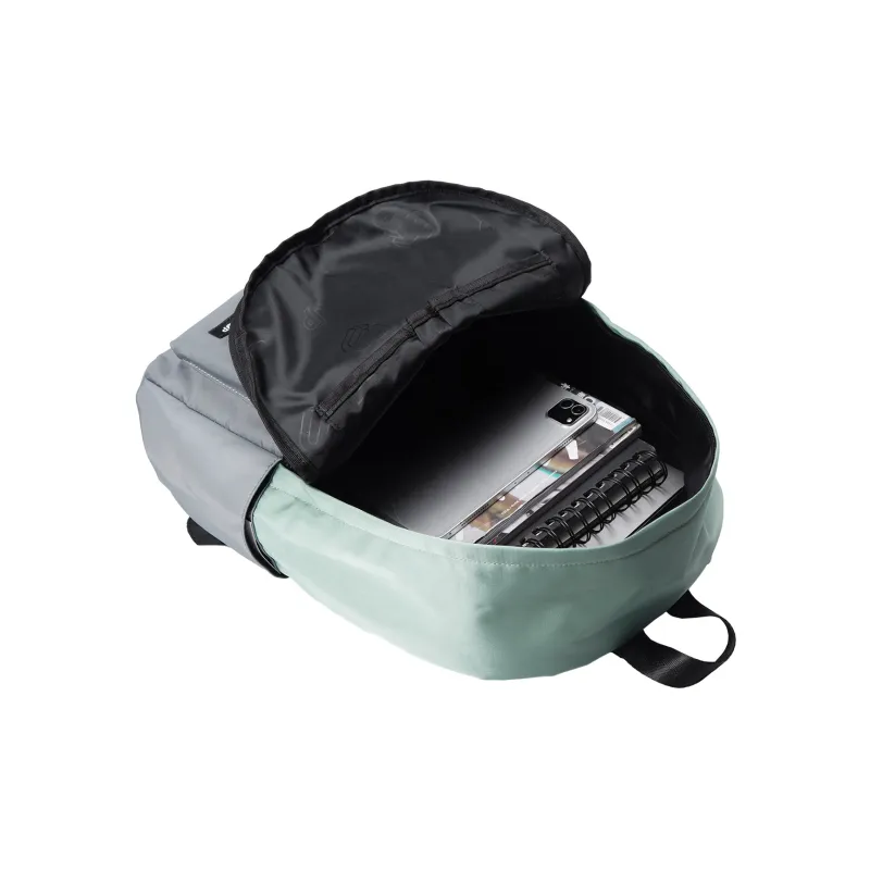 TURN UP Polyester Backpack Regular Unisex Green Gray-2