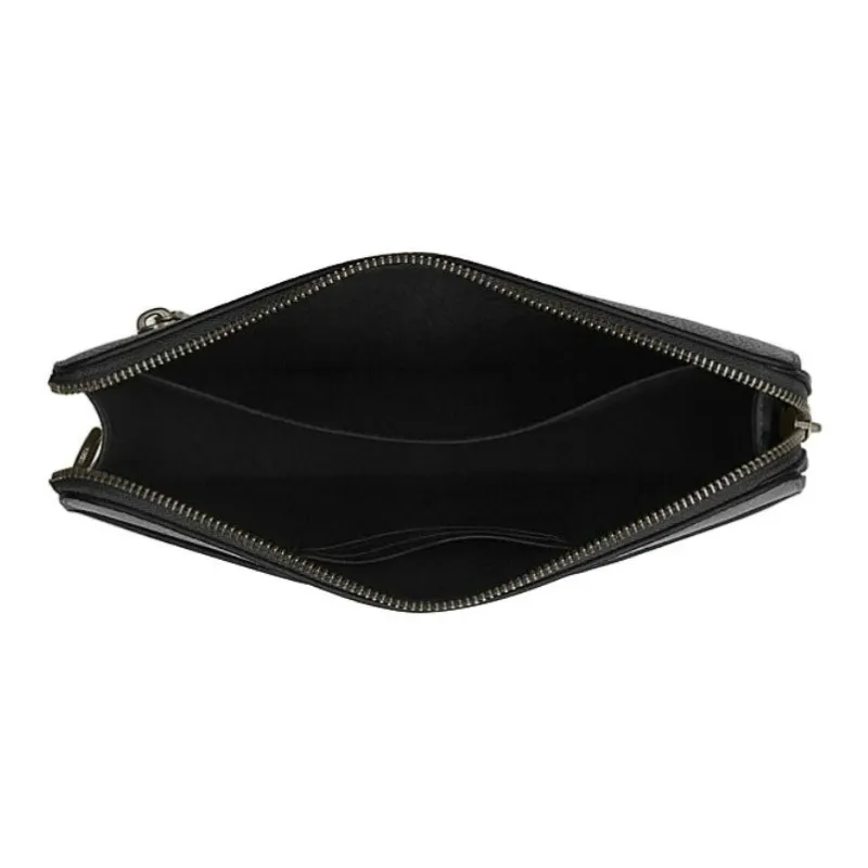 COACH Cow Leather Clutch Medium Size Men's Black-3