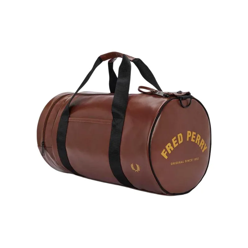 FRED PERRY Artificial Leather One Shoulder Crossbody Portable Travel Bag Regular Men's Whiskey Brown-1
