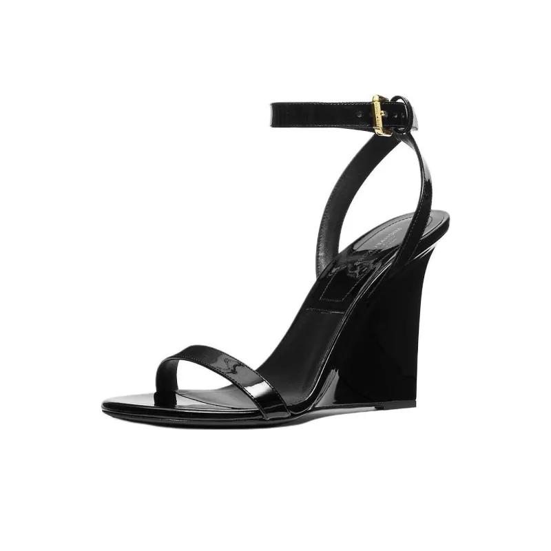 MICHAEL KORS Claudia Strap Sandals 10cm Women's Black-4
