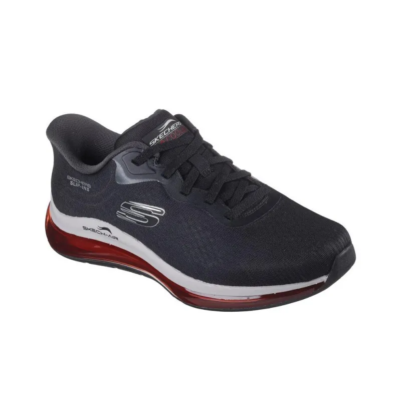 Skechers Skech-Air Element 2.0 Anti-Slip Wear-Resistant Low-Top Casual Shoes Men's Black Red-2