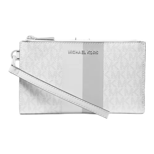 MICHAEL KORS Jet Set Coated Canvas Wallet Large Size Women's Optical White