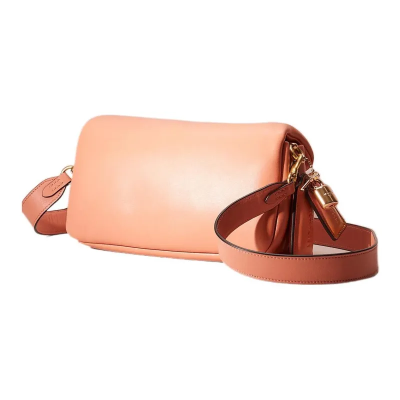 COACH Pillow Nappa Leather Patchwork Leather Portable Crossbody Bag Shoulder Bag Women's Light Coral-1
