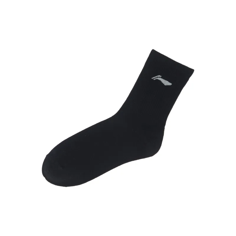 LiNing Fitness Series Mid Calf Socks Unisex 6 Pack Black-3