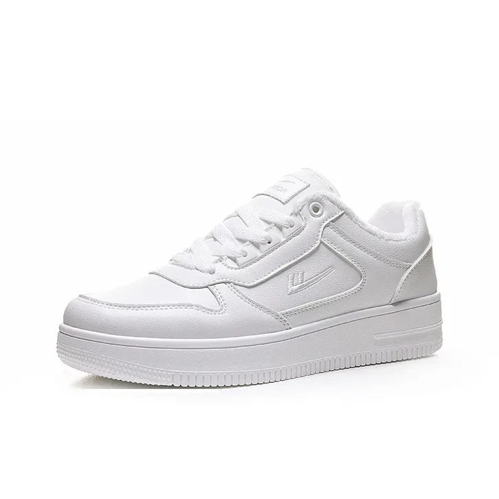 Warrior White Sneakers Air Force 1 Wear Resistant Slip Resistant Low Top Skateboard Shoes Unisex White-1