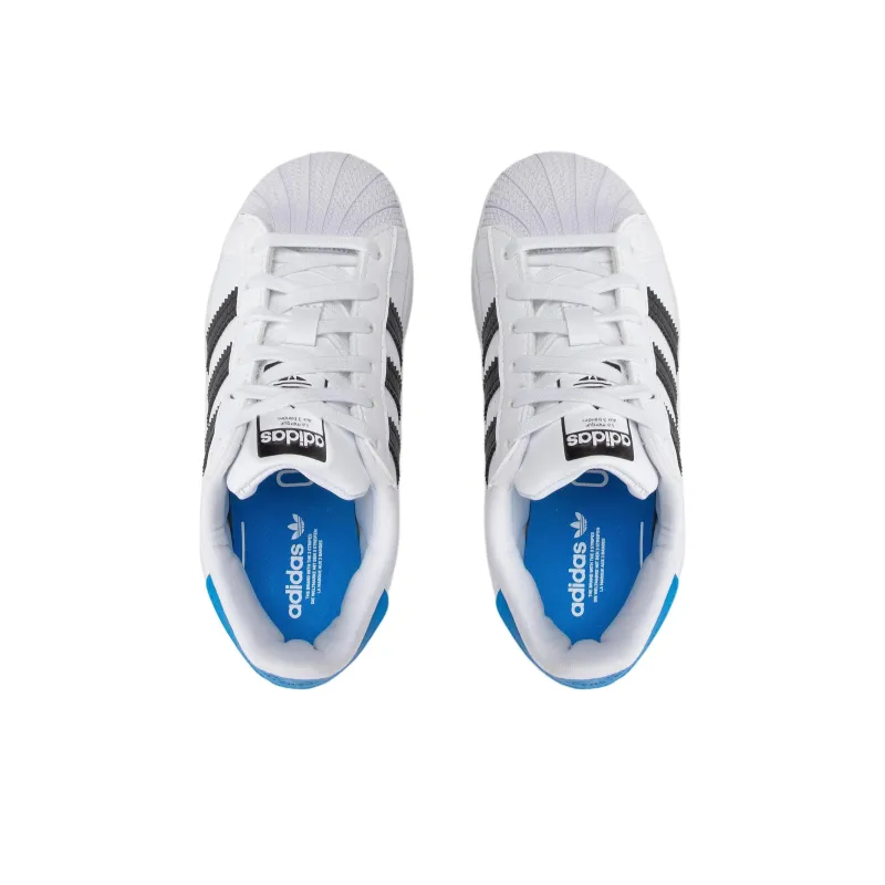 Adidas Superstar J Anti Slip Wear Resistant Low Top Kids' Skateboarding Shoes White Kids'-2