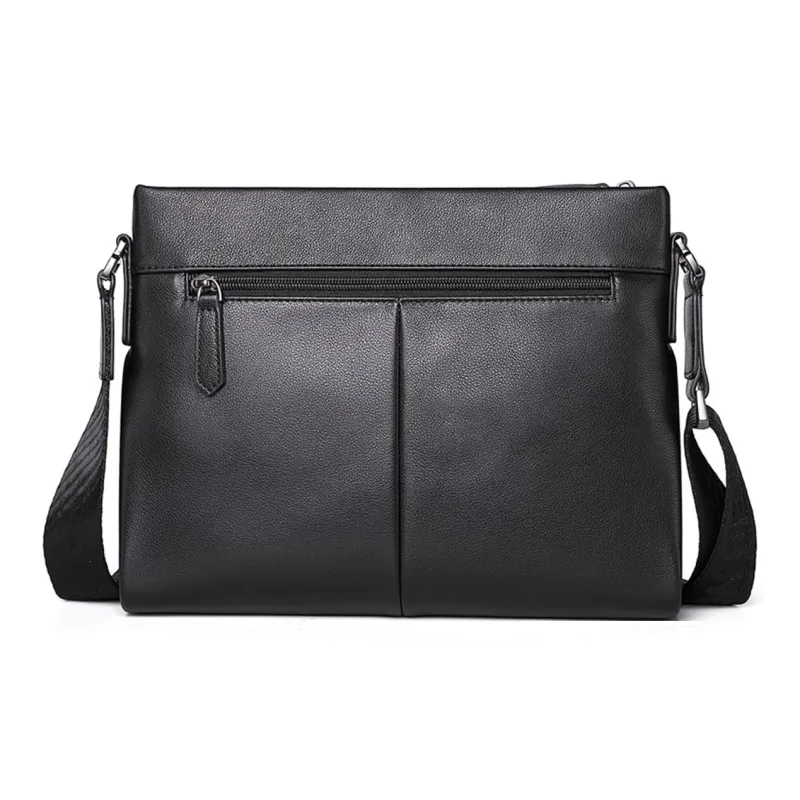 BISON DENIM Top Grain Cow Leather Crossbody Bags Shoulder Bags Regular Men's Black-2