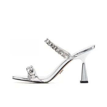 MICHAEL KORS Clara Slide Slippers Women's Silver