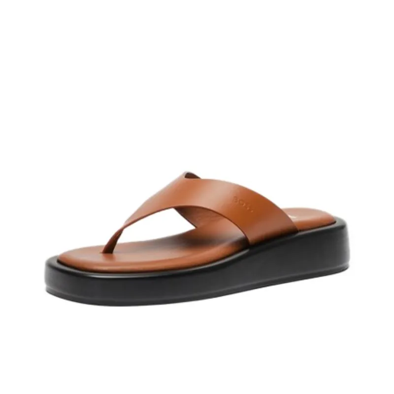 HUGO BOSS Flip Flops Women's Brown-1