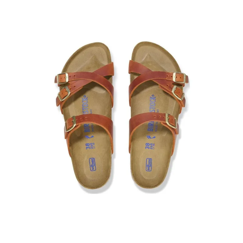 Birkenstock Franca Soft Footbed EVA Slip-Resistant Slide Slippers Women's Burnt Orange Narrow Fit-4