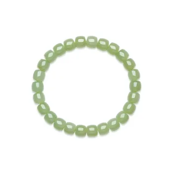 ZXIN JEWELRY Hetian Jade Bracelets Pale Greenish White Jade Women's
