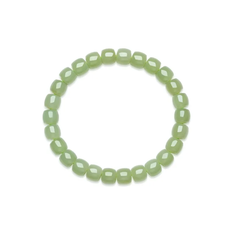 ZXIN JEWELRY Hetian Jade Bracelets Pale Greenish White Jade Women's-0