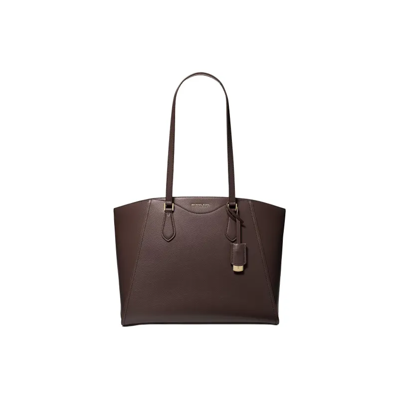 MICHAEL KORS TARYN Cow Leather Tote Bag Shopping Bag Handbag Shoulder Bag Large Size Women's Chocolate-0