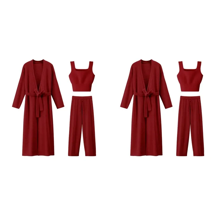 LUCKMEEY Sleep Robe Pajama Set Women's-14