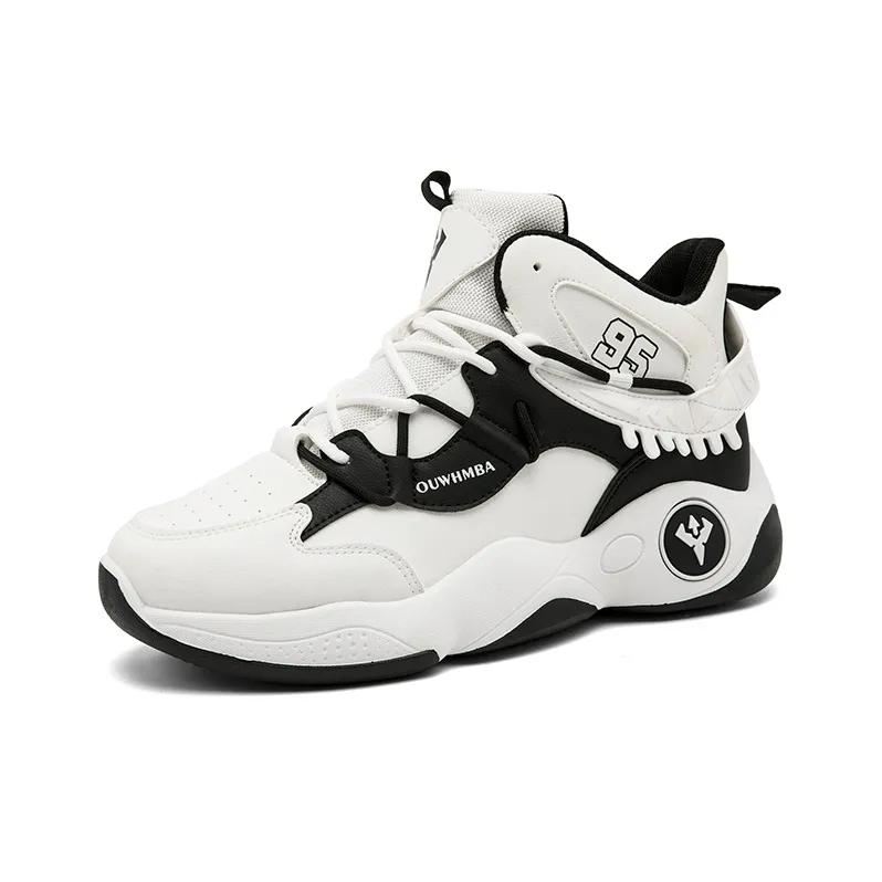 OUWENHEIMANBA Cushioning Coverage Rebound Height Increase Abrasion Resistant Breathable High Top Basketball Shoes Men's-1