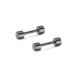 Black, Small 999 Fine Silver Dumbbell 1 Pair Eh-2049.ebD