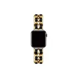 Gold & Black Leather
