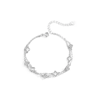 KING OF BLING 925 Sterling Silver With Zircon Bracelets Women's Year Of The Snake Good Luck